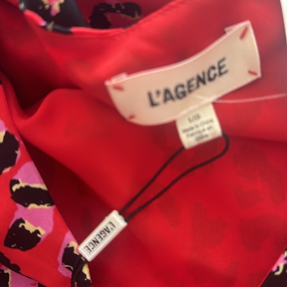 L’Agence Jane silk leopard print adjustable spaghetti strap camisole size L - Picture 7 of 7